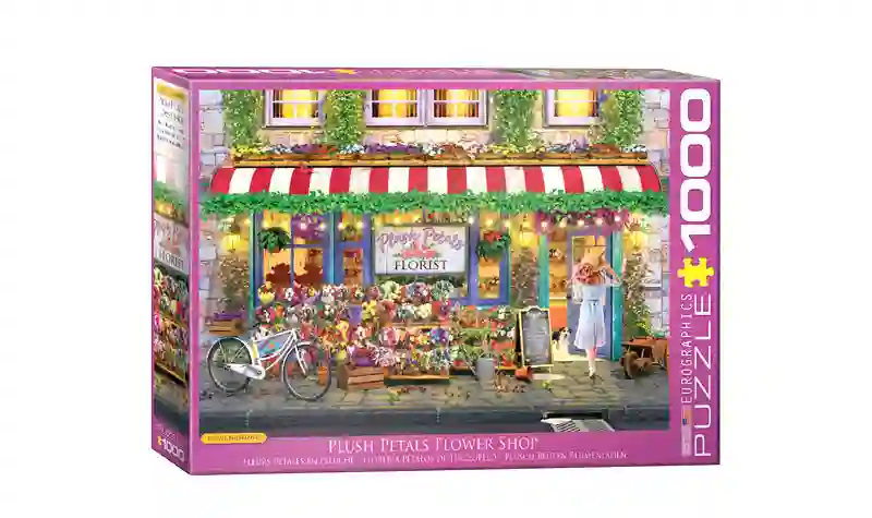 Puzzle 1000 Tienda de Flores - Plush Petals Flowers Shop - Eurographics