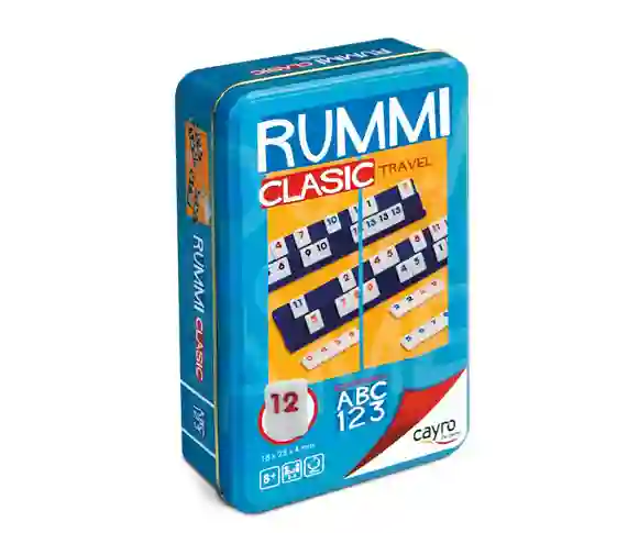 Rummy 4 Jugadores Viaje - Caja Chapa