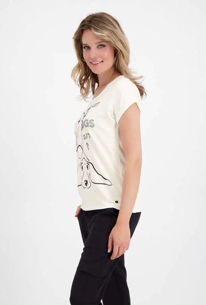 Camiseta MONARI estampado perritos Monari - Imagen 4