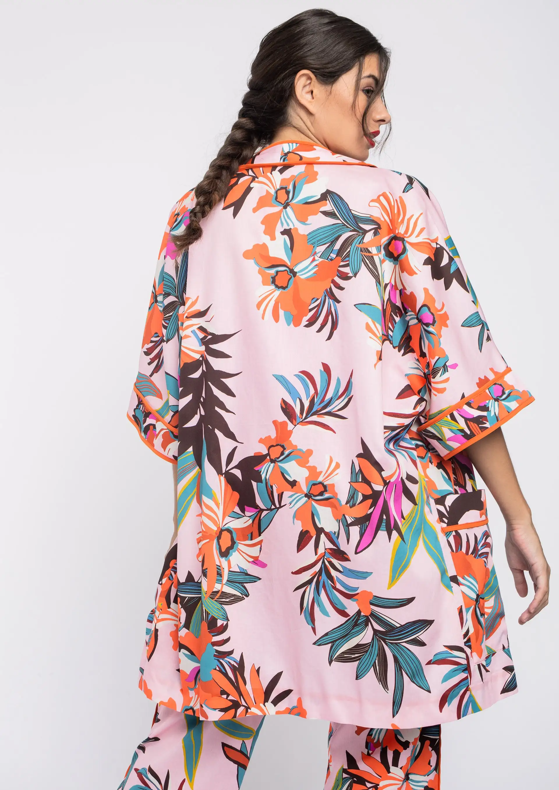 Kimono Alba Count Multicolor printed fluid - Image 5