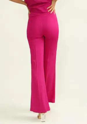 Pantalón ALBA CONDE largo de fiesta fucsia - Imagen 2