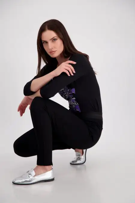 Monari knitted pants with folds - Image 4