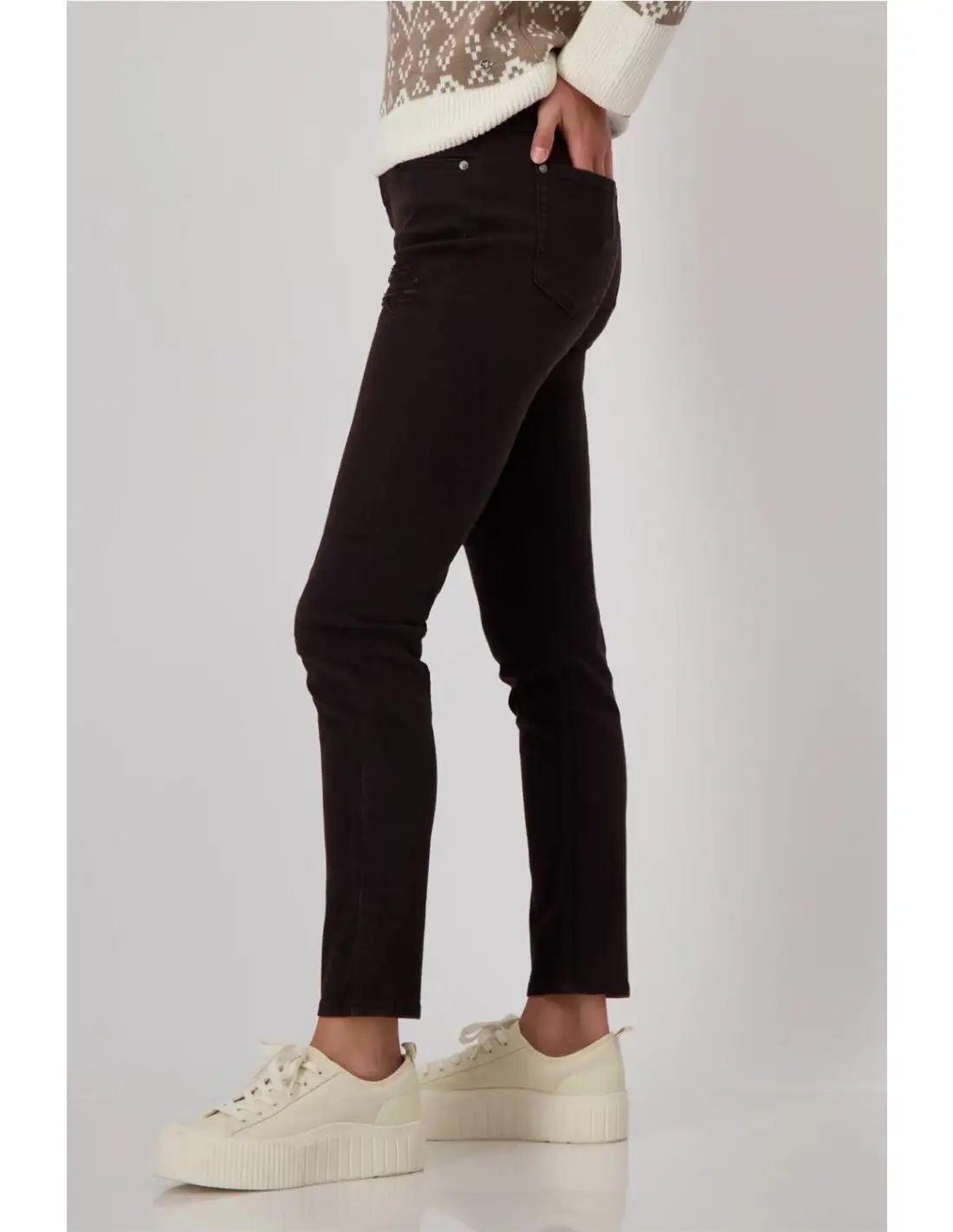 Monarch pants worn chocolate brown - Image 2