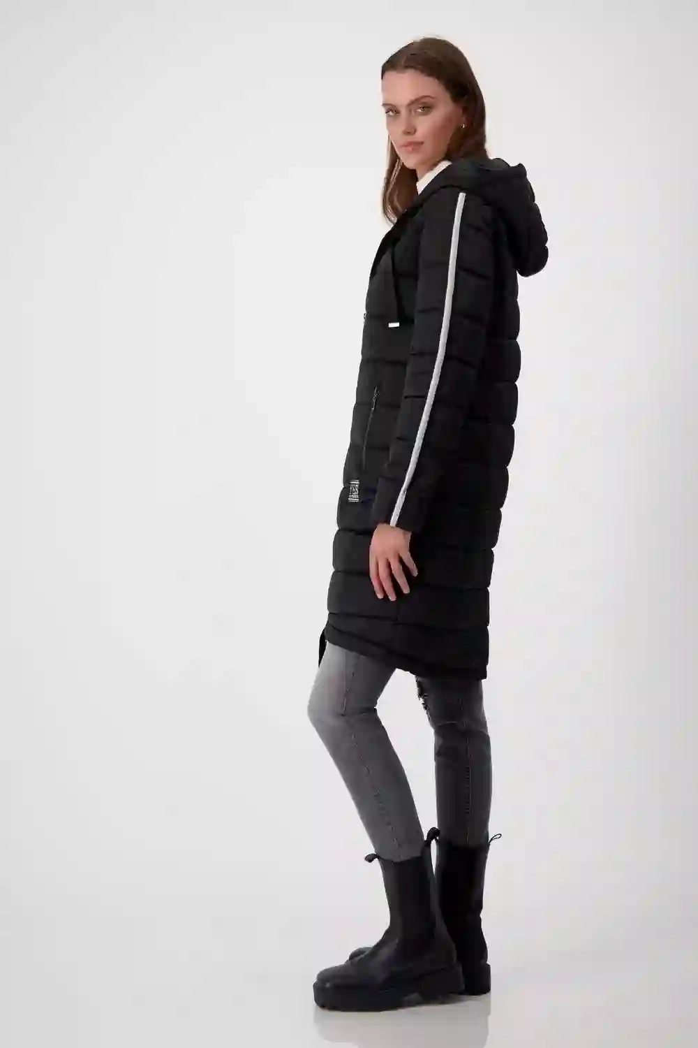 Parka de una sola mano de la mano negra