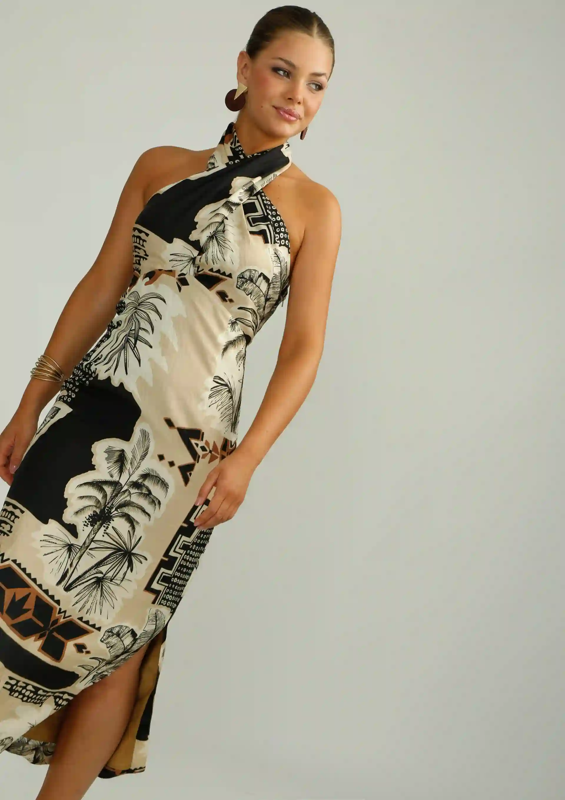 Tropical printed alba dressed