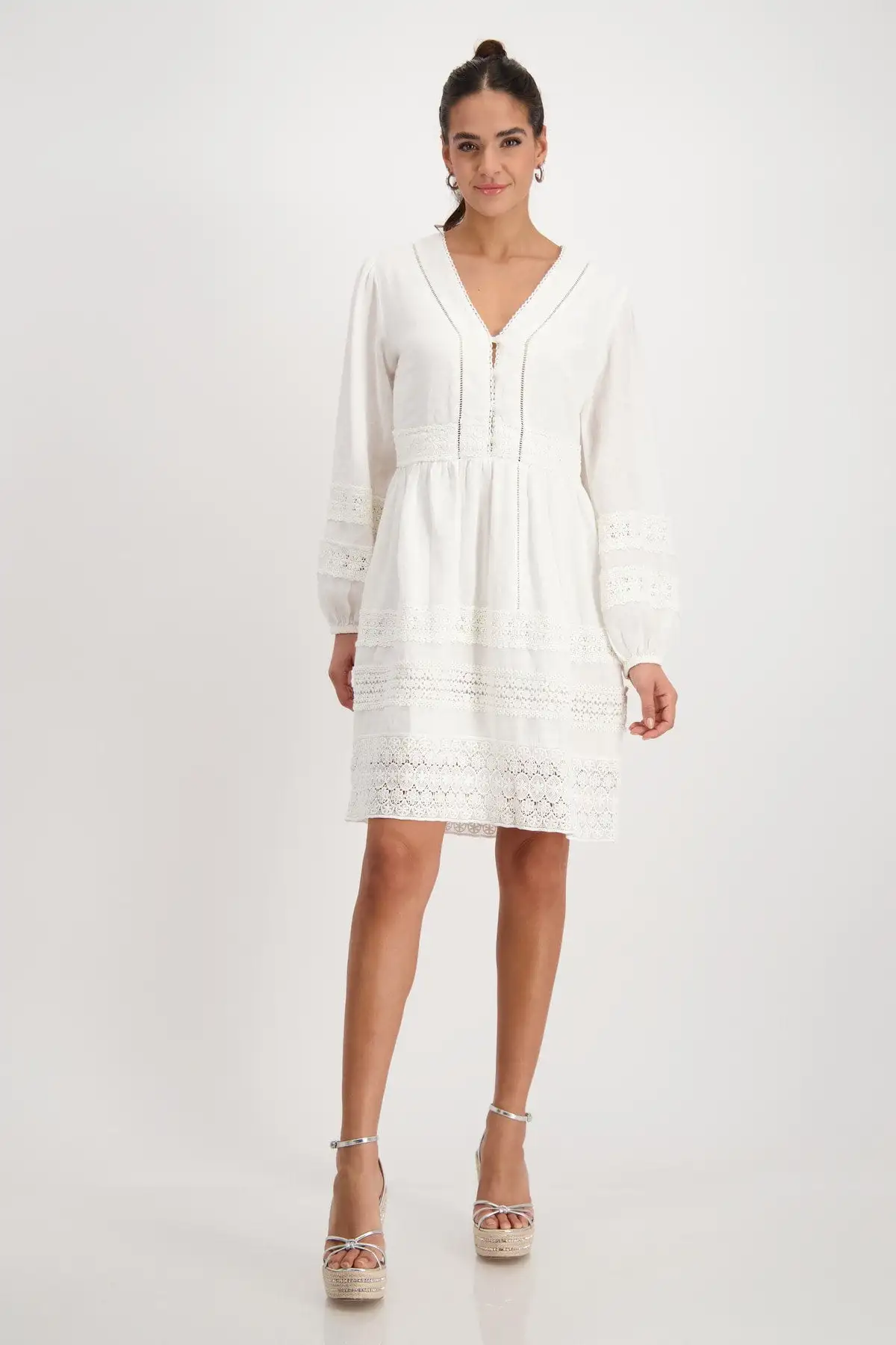 Vestido MONARI de hilo con encaje - Imagen 2