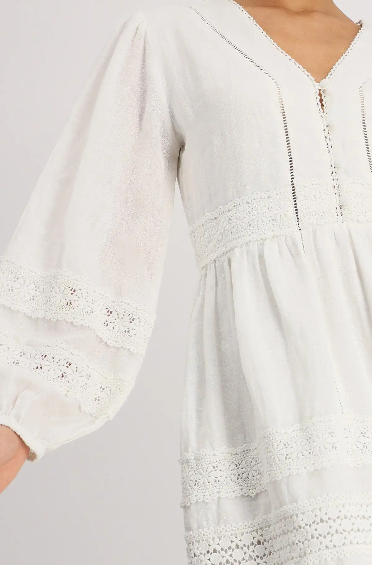Vestido MONARI de hilo con encaje - Imagen 3