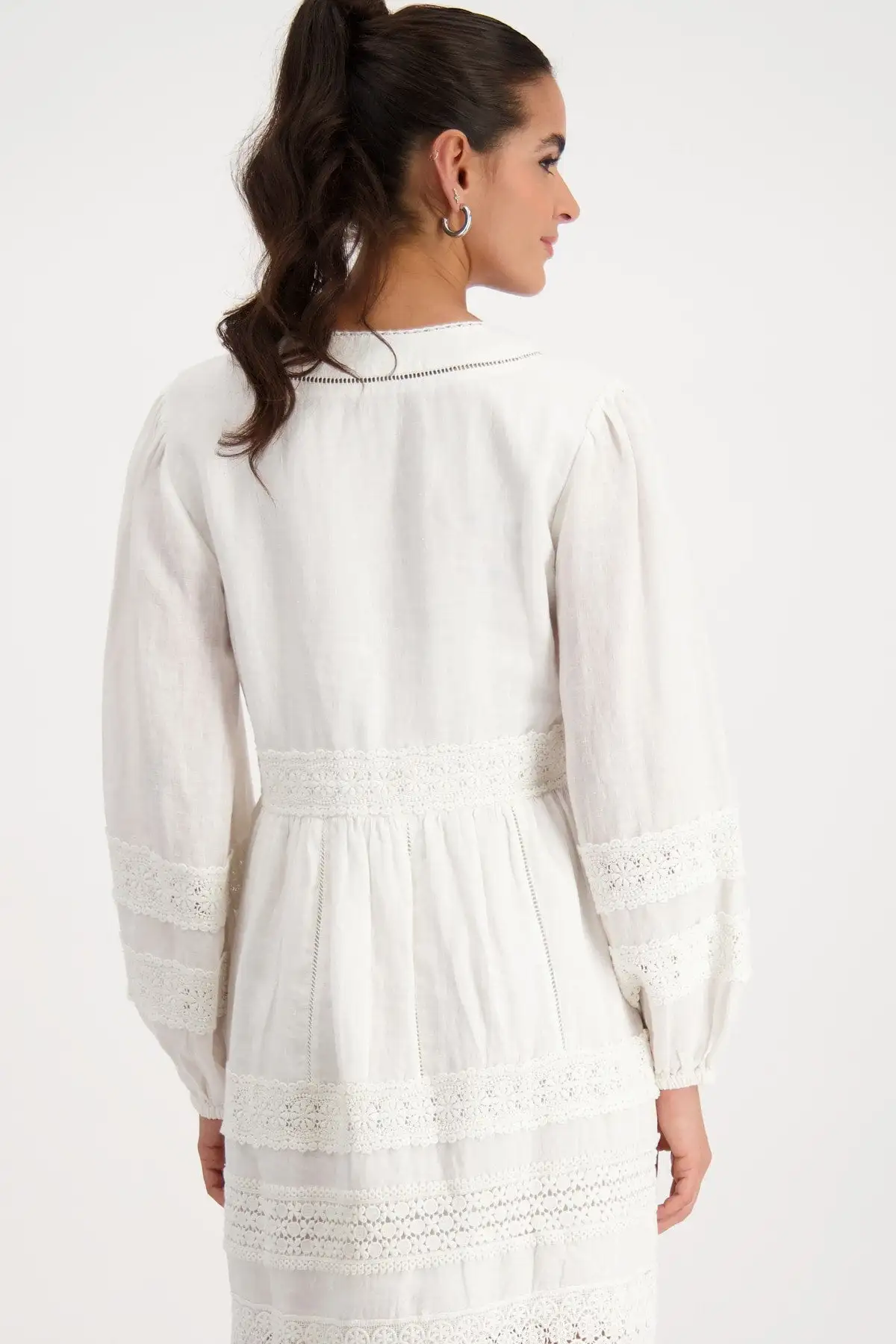 Vestido MONARI de hilo con encaje - Imagen 5