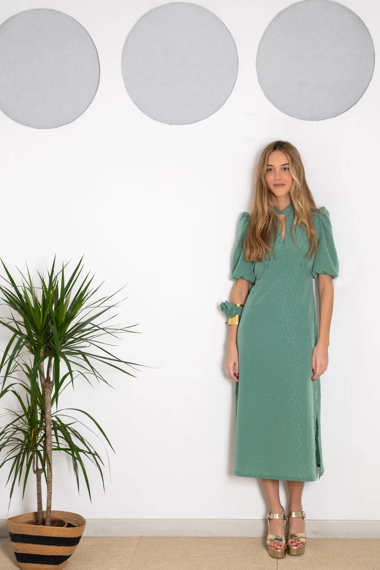 Green colony dress - Image 2