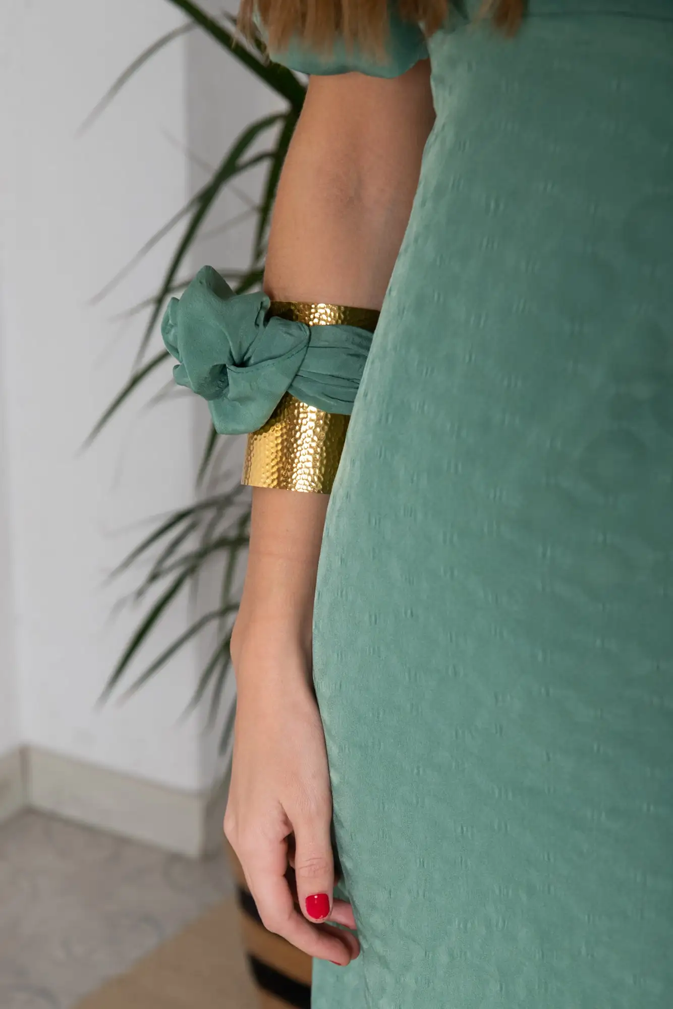 Green colony dress - Image 6