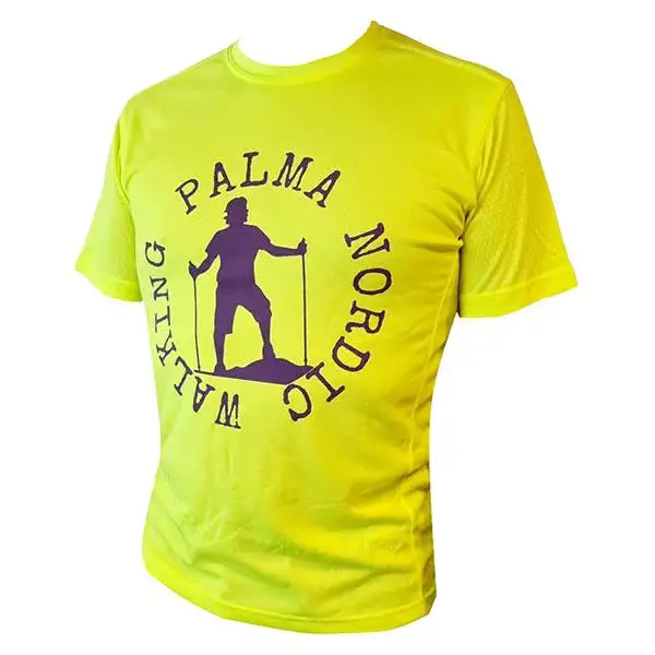 Camiseta técnica unisex amarilla Nordic Walking Palma