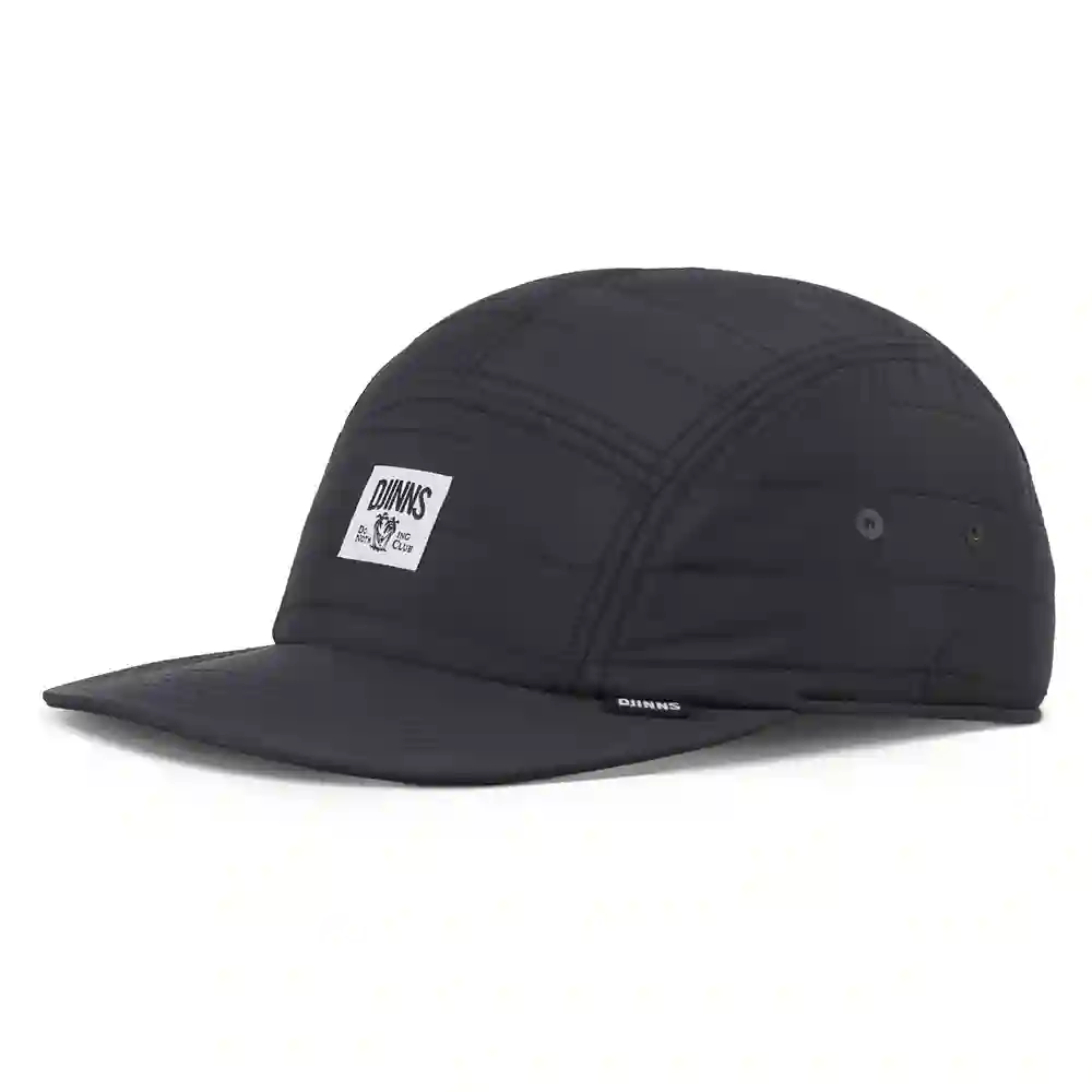 5 panel de tapa plana Nylon Black - Djinns