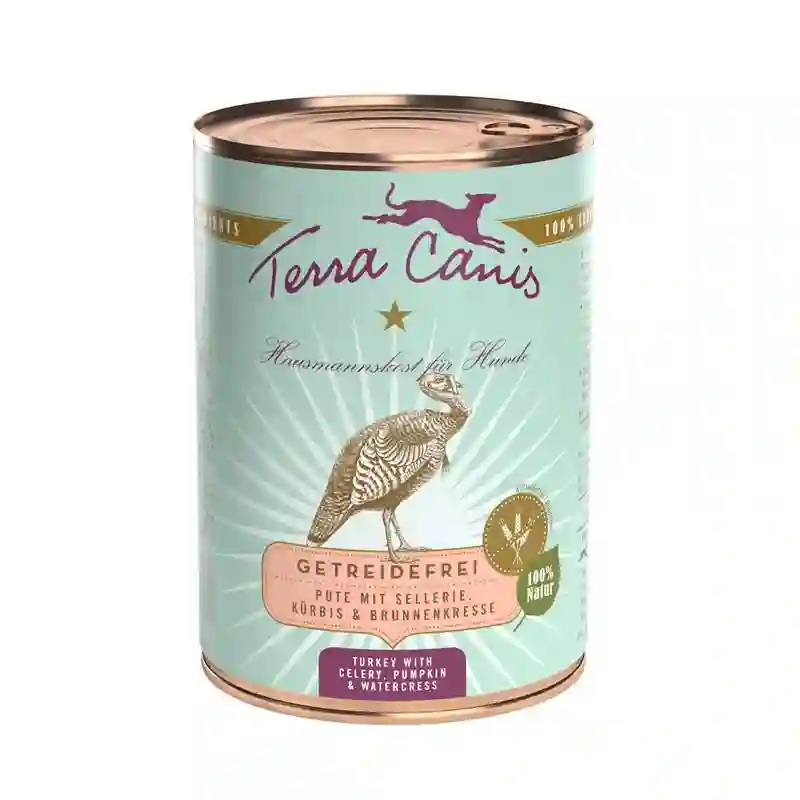 Terra Canis Pavo Con Apionabo, Calabaza y Berro 400 grs.