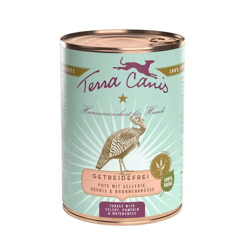 Terra Canis Pavo Con Apionabo, Calabaza y Berro 400 grs.