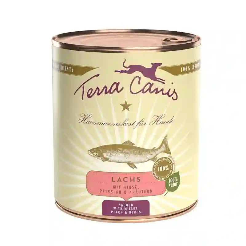 Terra Canis Salmón Con Mijo, Melocotón y Hierbas 400 grs.
