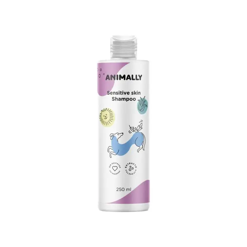 Champú de piel con sensible animalmente