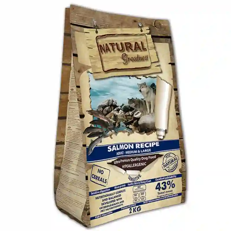 Grandeza natural receta salmón sensible a mediano y grande