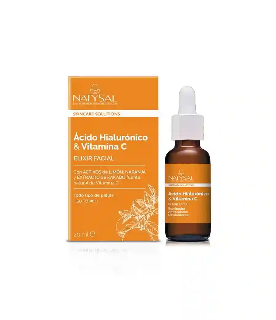 Ácido hialurónnico y vitamina c Elixir facial 20 ml. Natisal