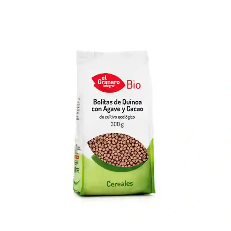 Bolitas de quinoa con agave y cacao El Granero 300 gr.