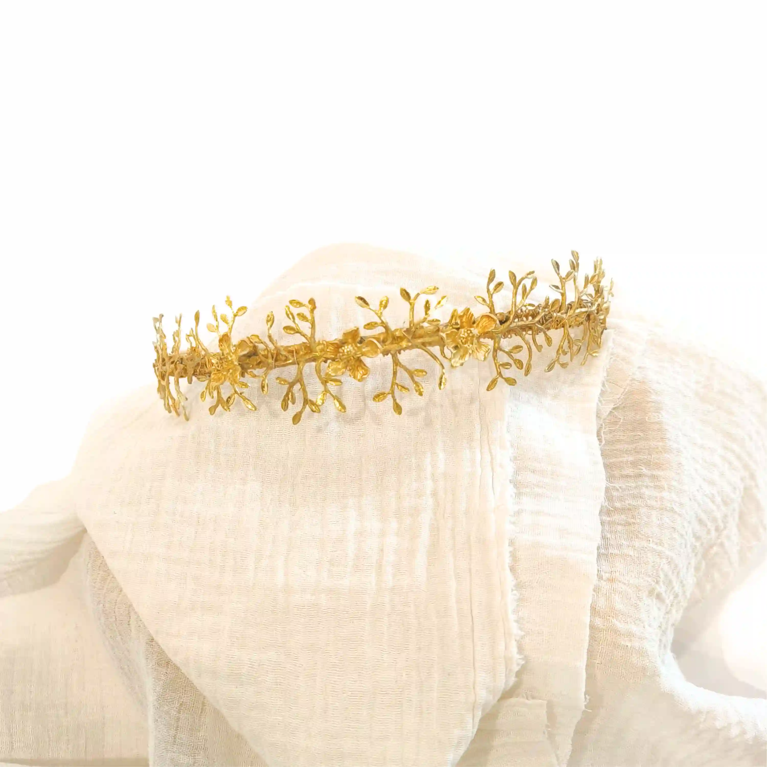 Tiara joya para novia botánica