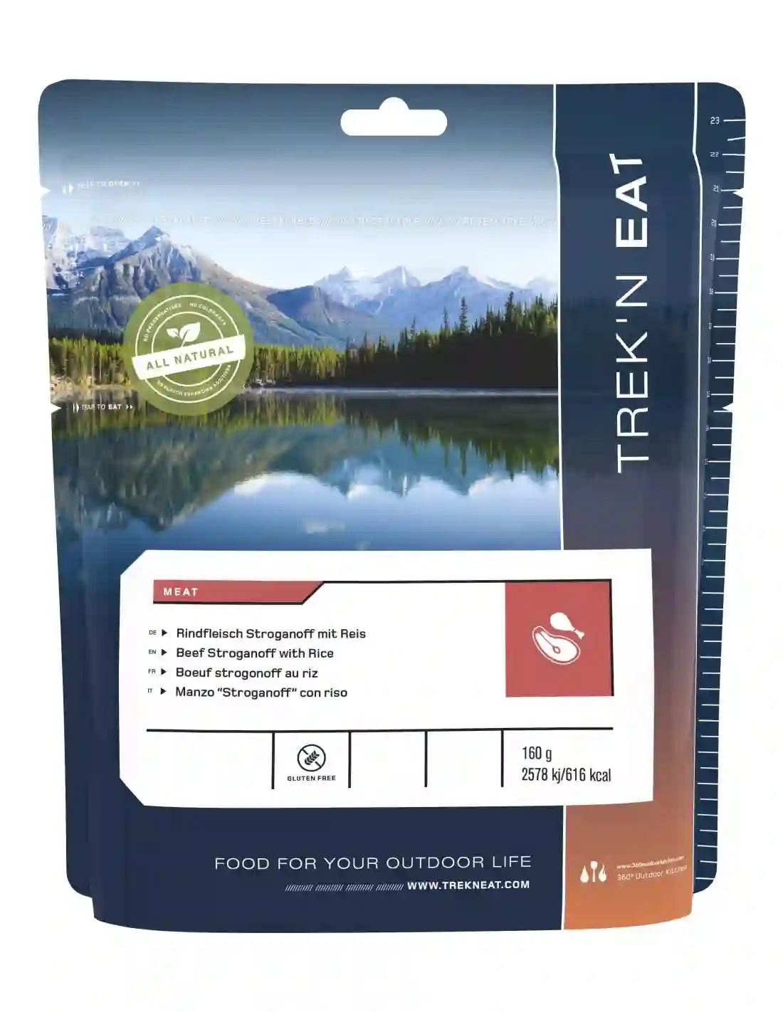 Comida Liofilizada Strogonoff Con Arroz Trek'n Eat 160 GR