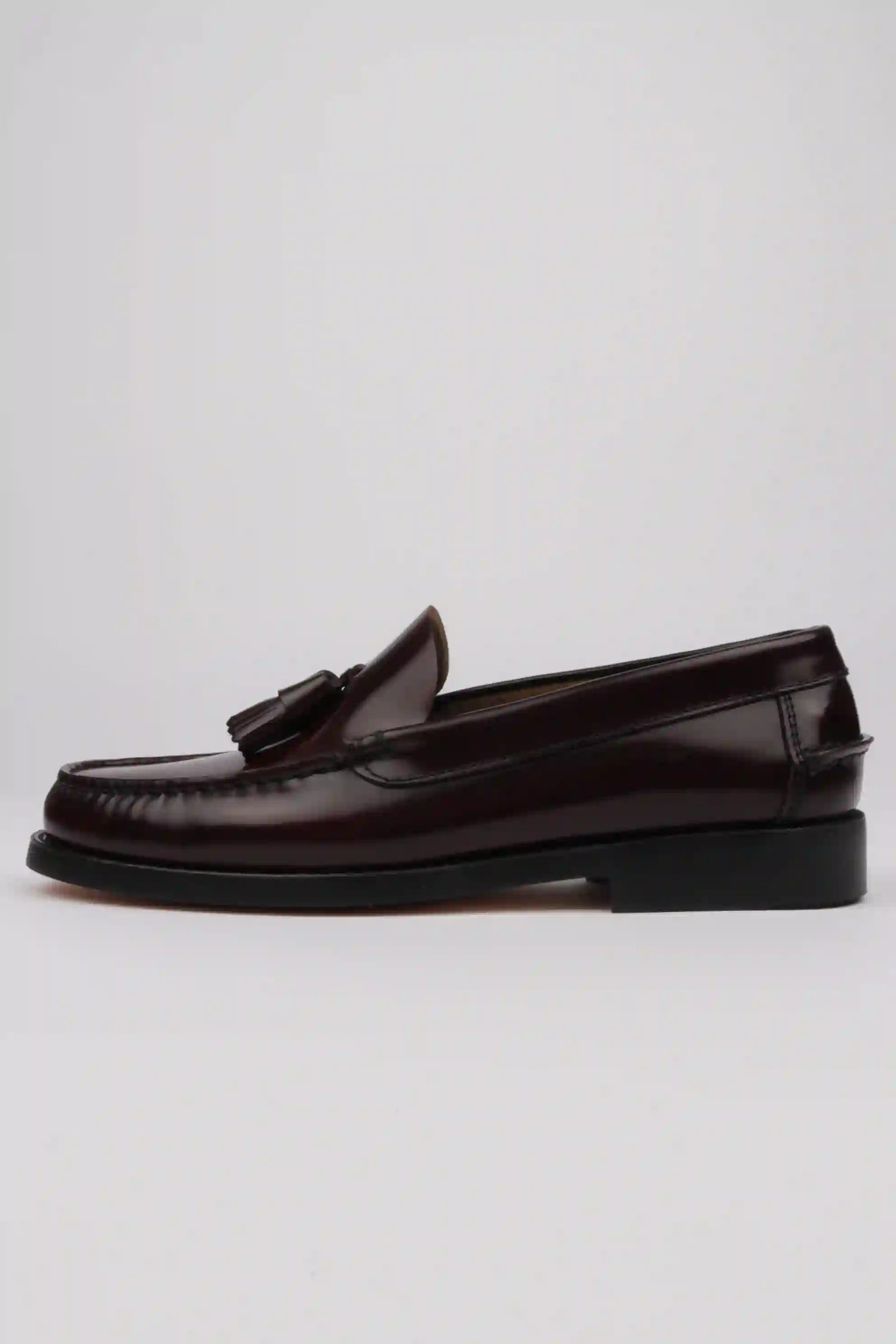 Zapatos Castellanos Burdeos Con Borlas suela de Cuero Edward