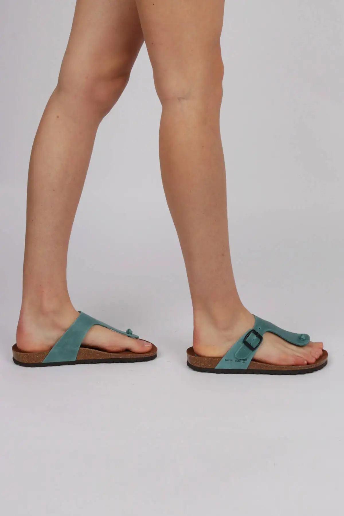 Sandalias Dedo Mujer Interbios Color Azul Tejano