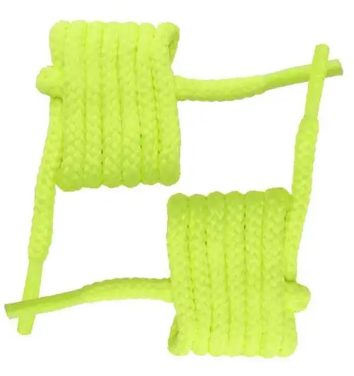 Cordón redondo grueso de 60 cm. color amarillo fluor