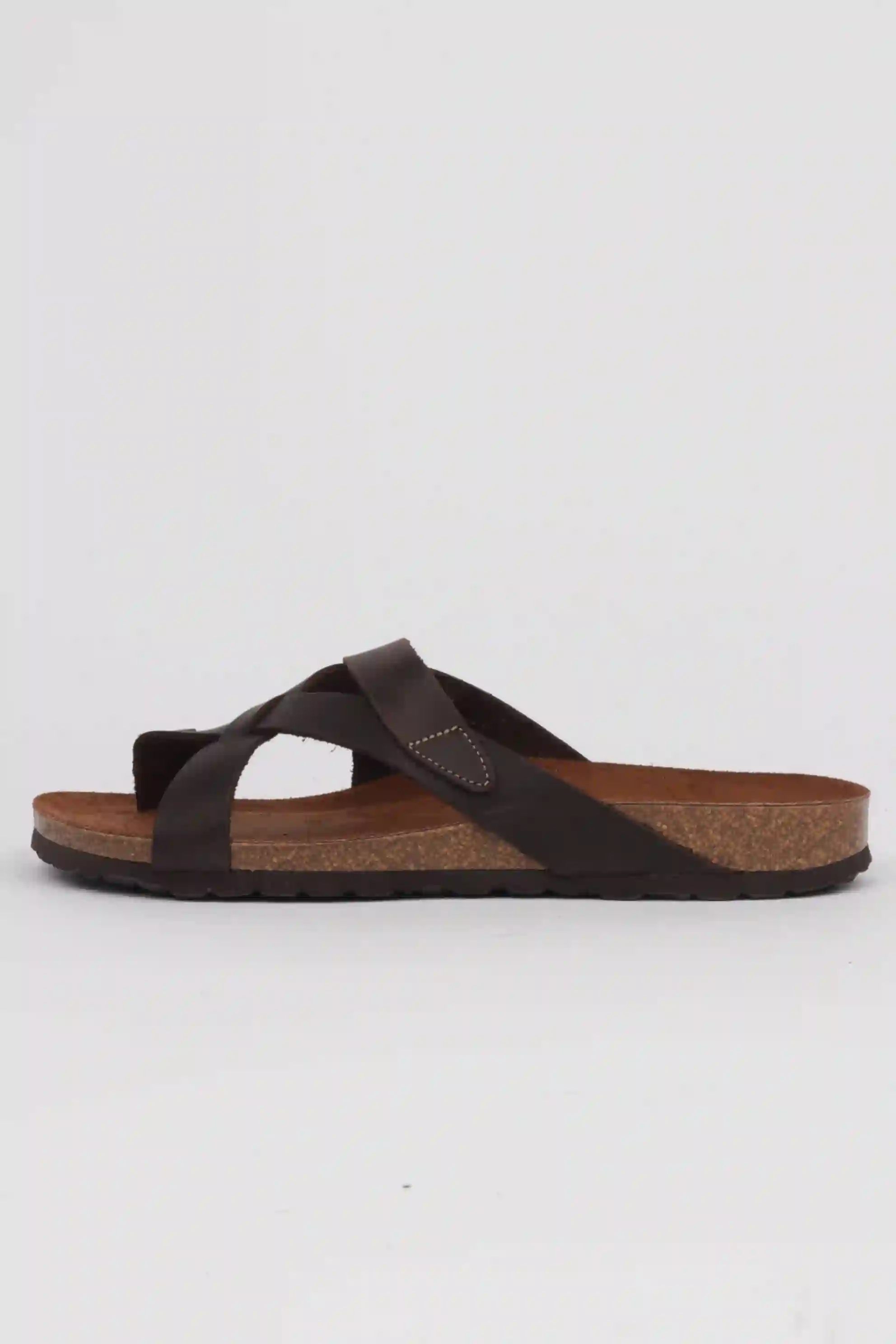 Sandalias Interbios Hombre Diseño Tiras Color Marrón