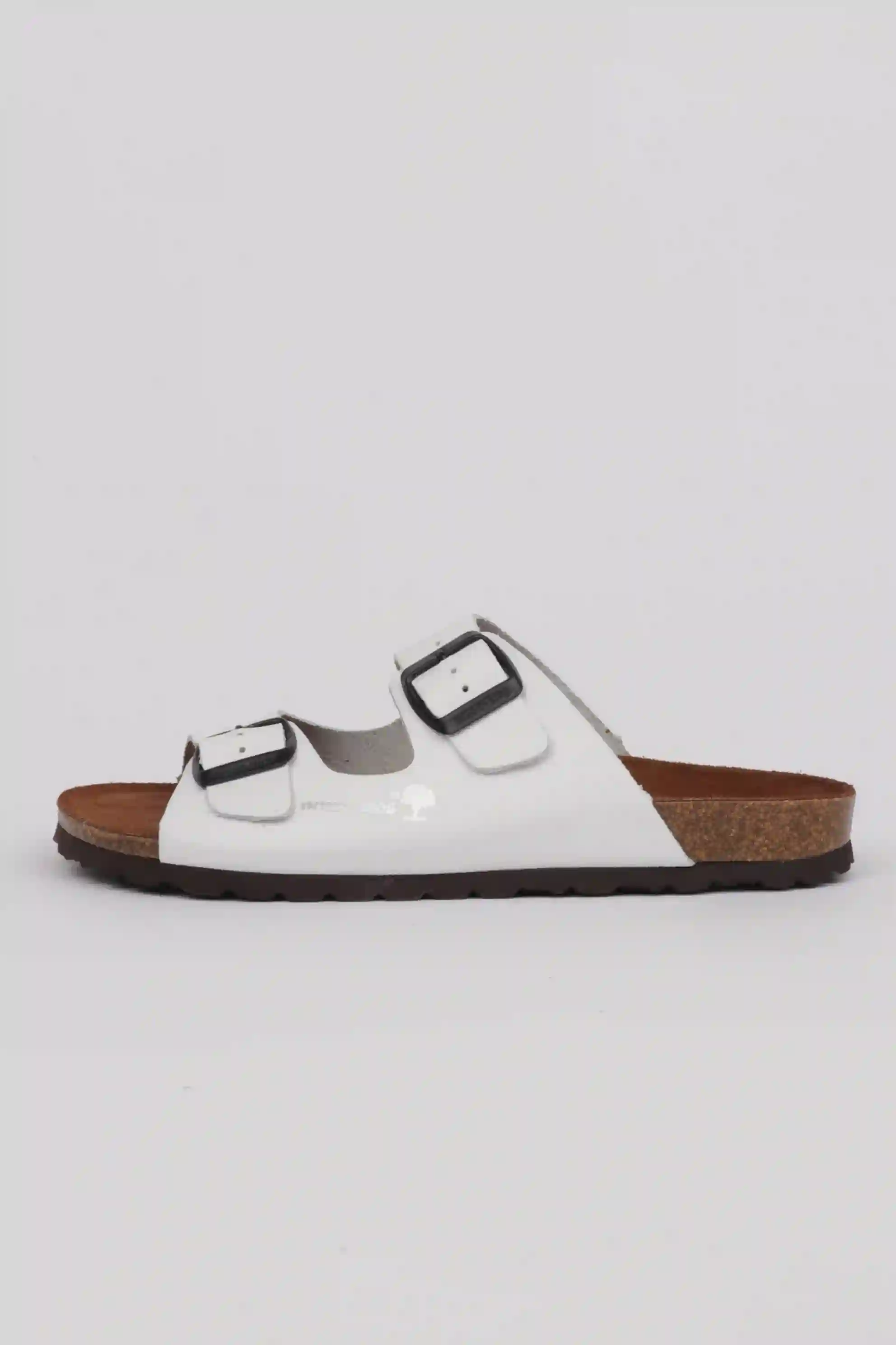 Sandalias blancas inter bios hebilla doble