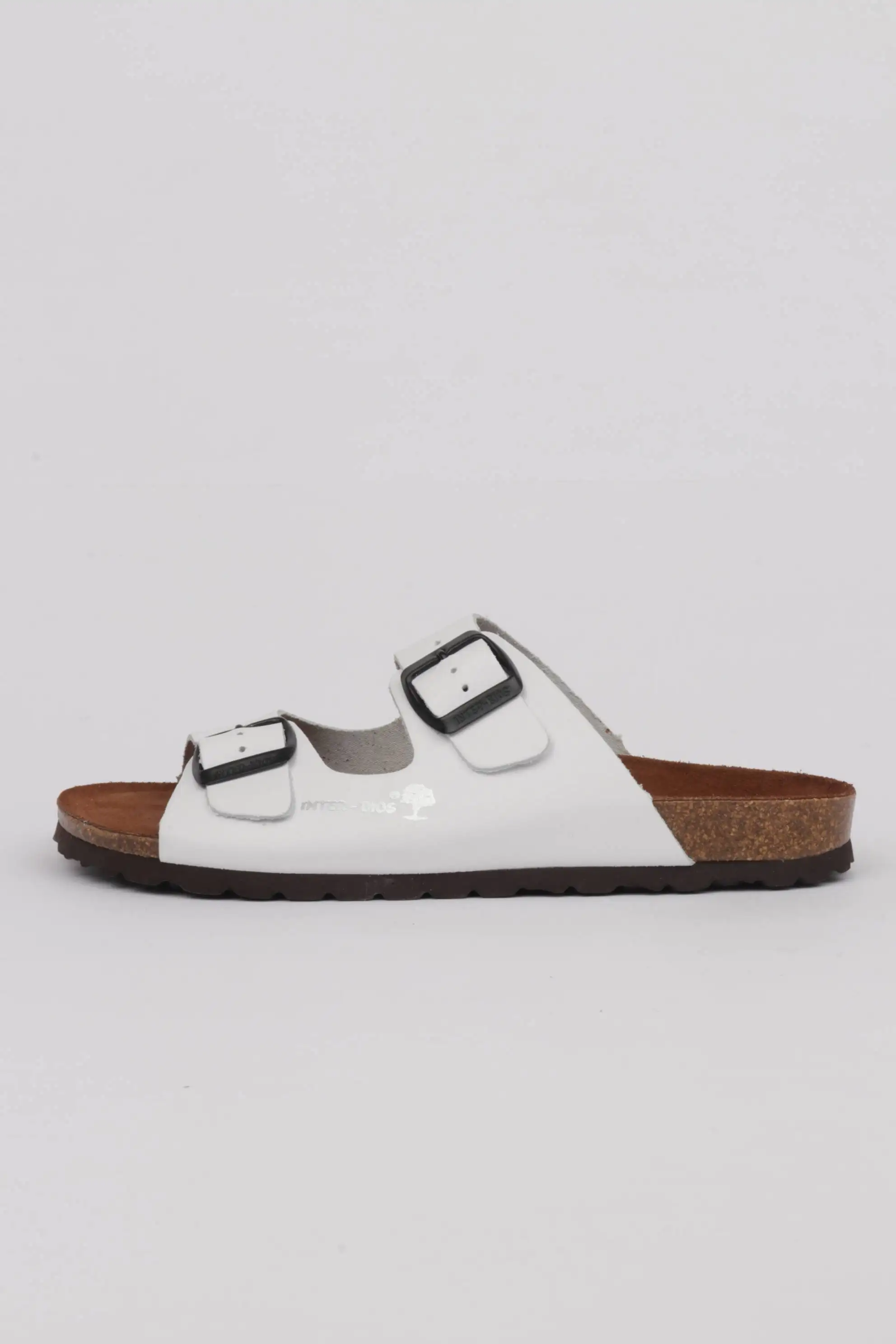 Sandalias blancas inter bios hebilla doble