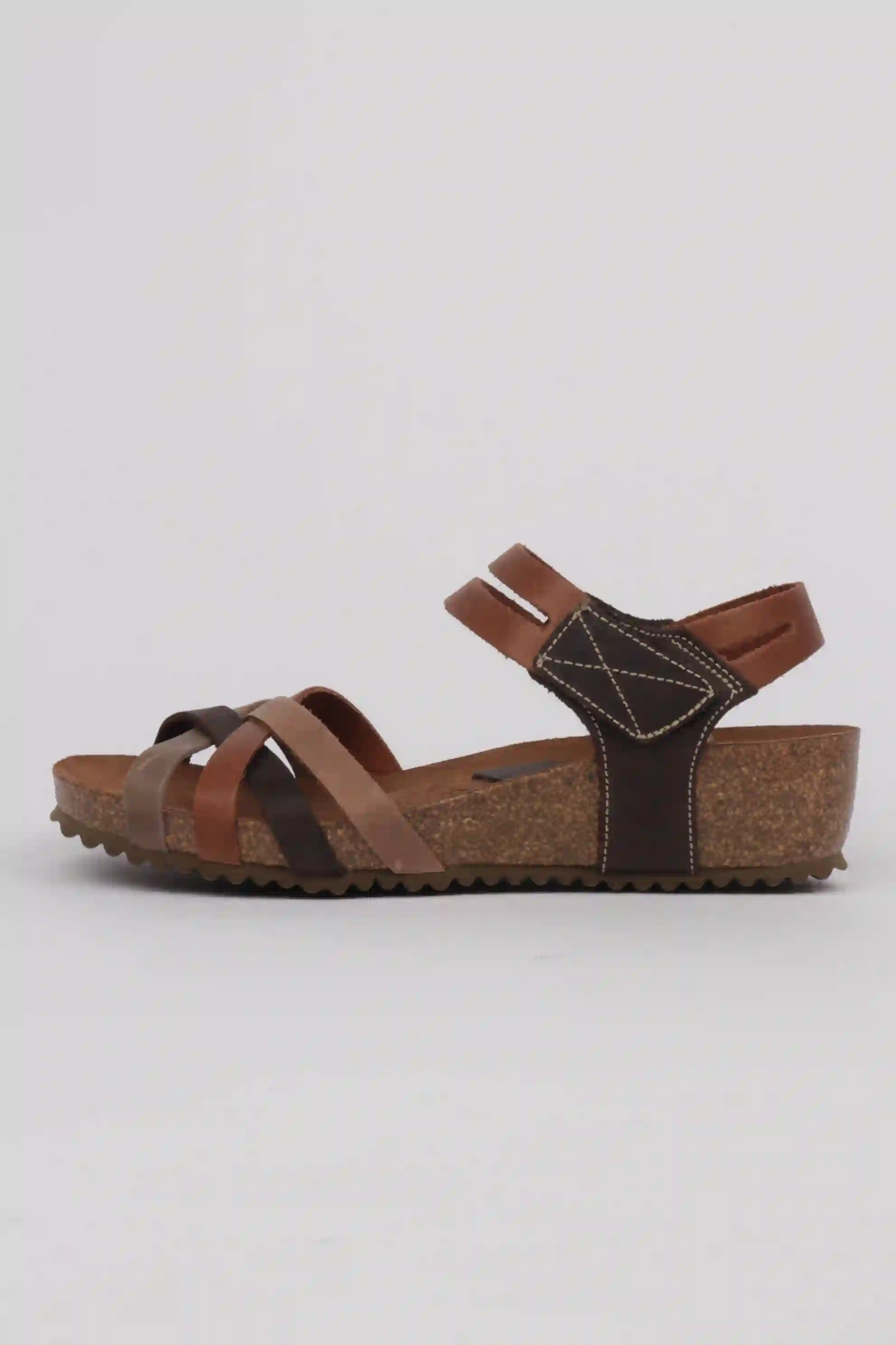 Sandalias Cuña Inter BIOS Color Marrón Combinada