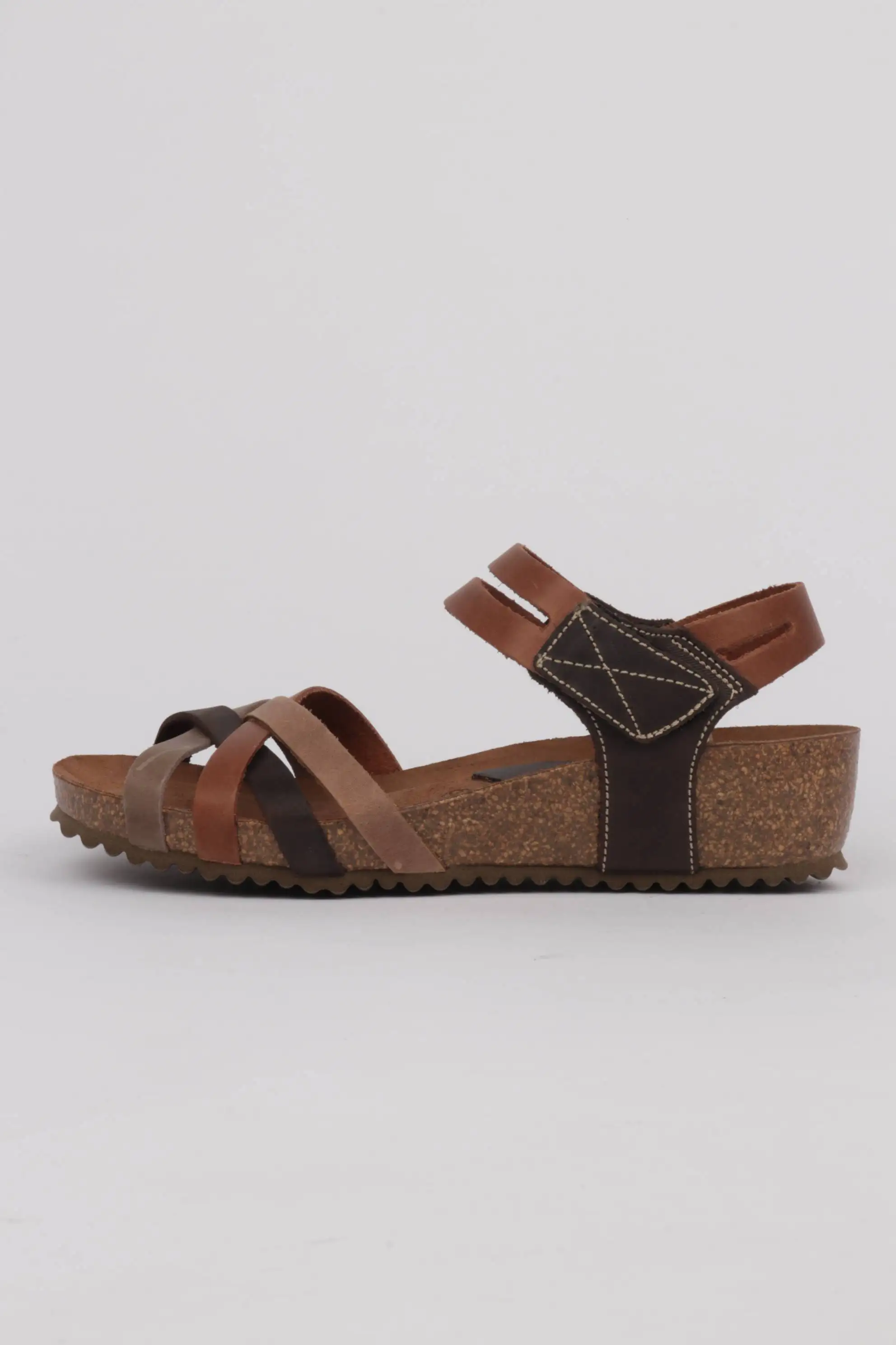 Sandalias Cuña Inter BIOS Color Marrón Combinada