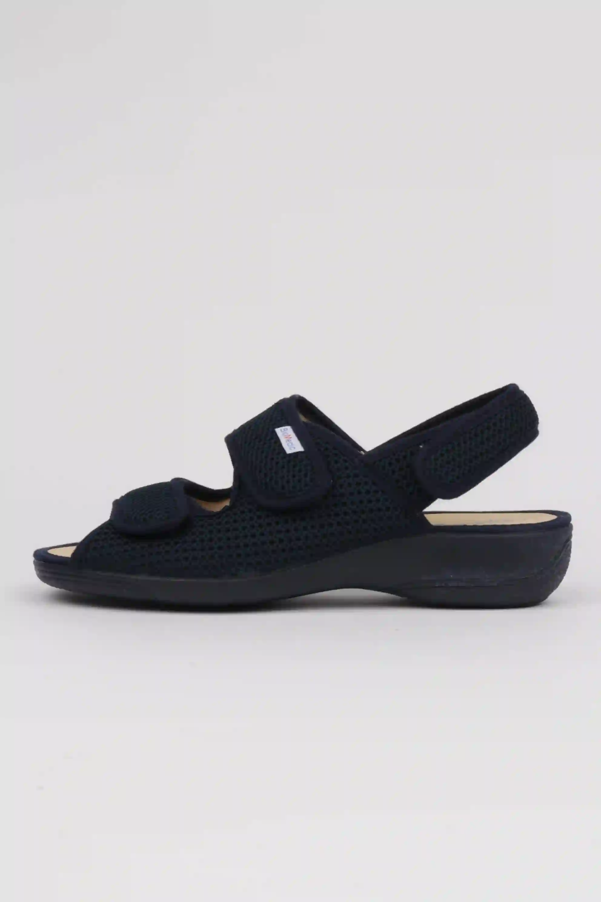 Zapatilla Sandalia Cabrera de Tres Velcros Color Azul Marino