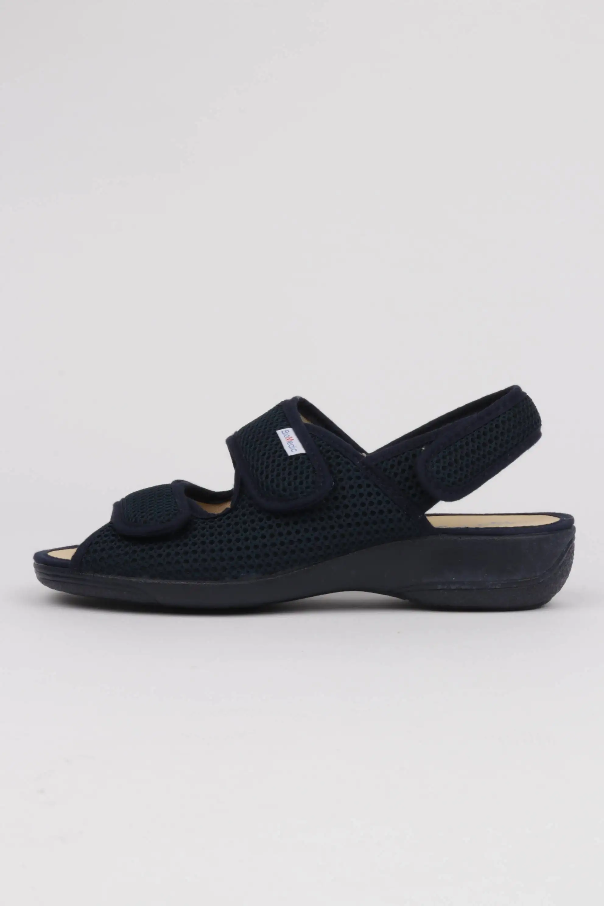 Zapatilla Sandalia Cabrera de Tres Velcros Color Azul Marino