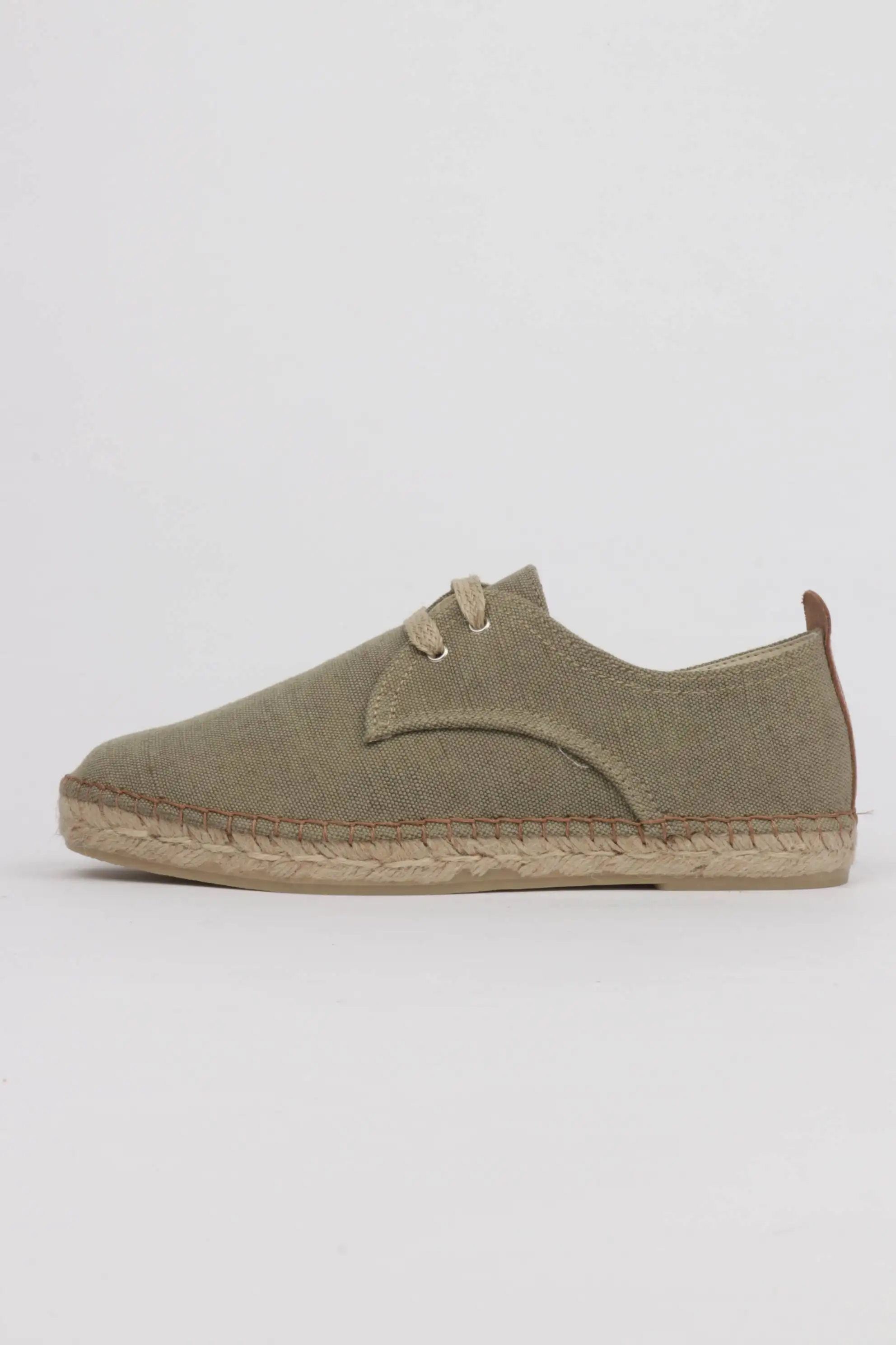 Alpargatas cordones hombre color kaki