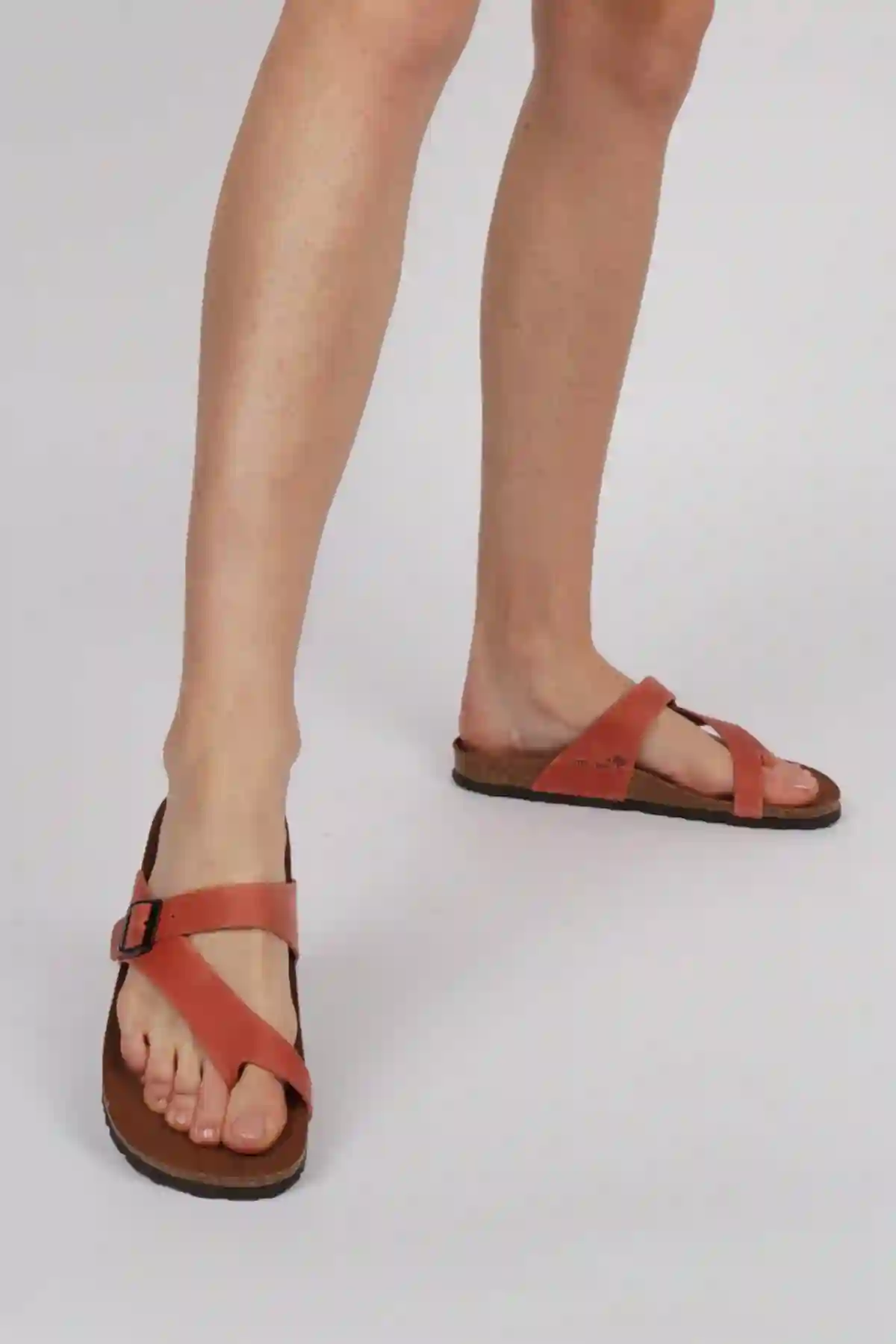 Interbios Sandalias Dedo Mujer Color Naranja