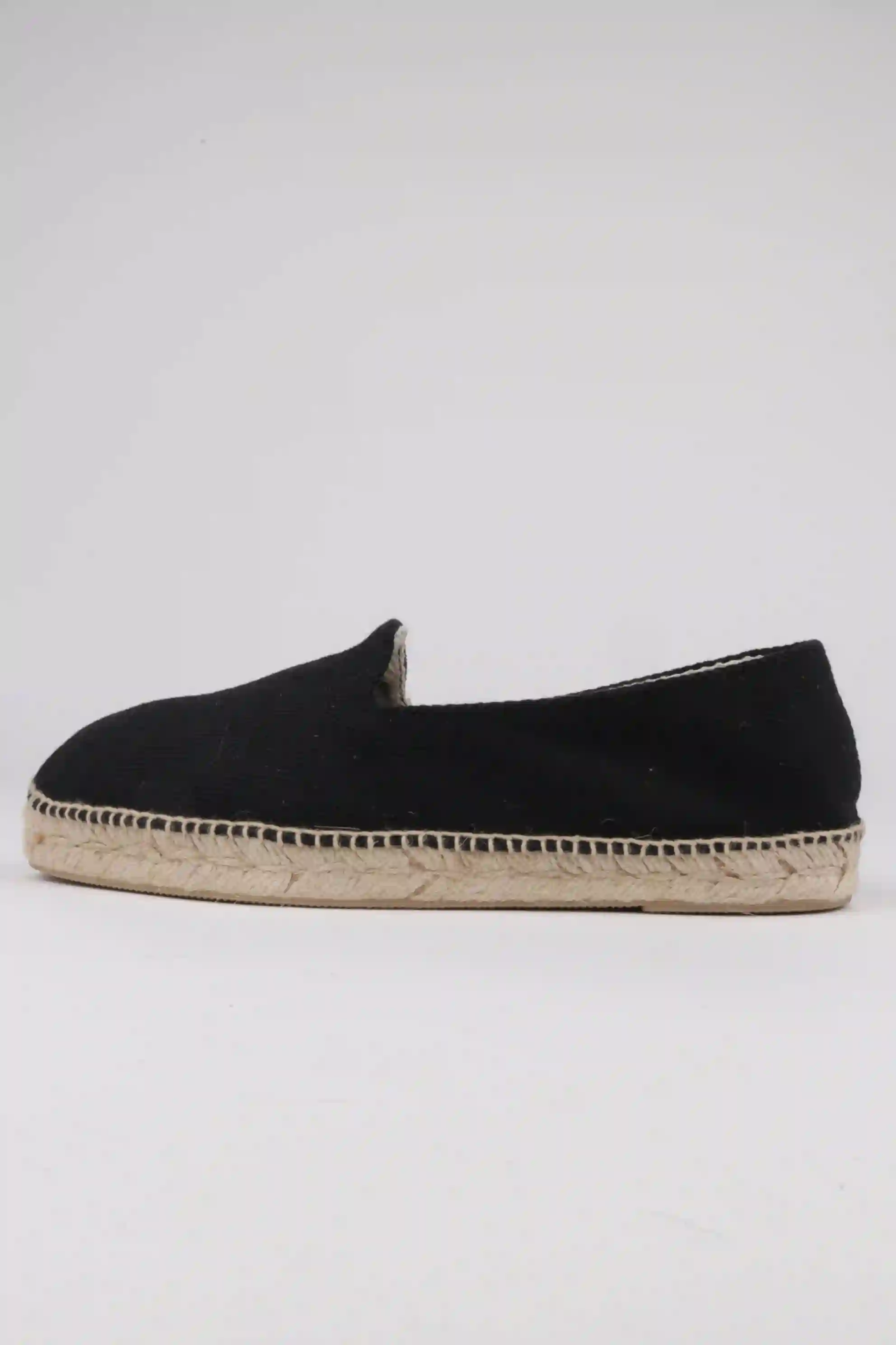 Alpargata hombre tejido espiga color negro
