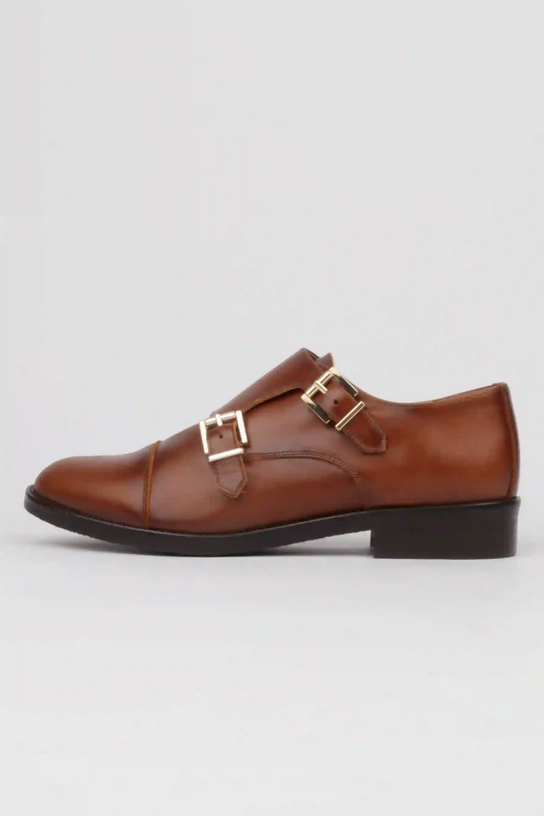 Zapatos Doble Hebilla Marrones