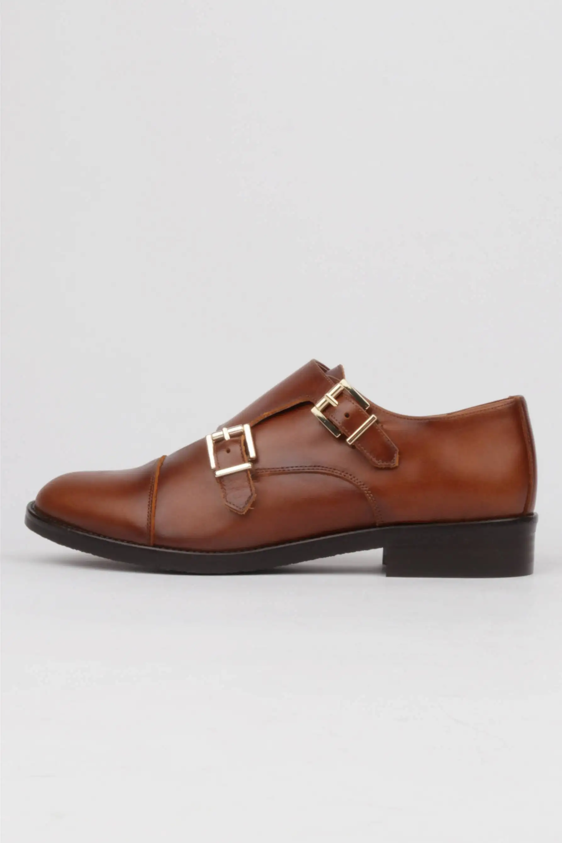 Zapatos Doble Hebilla Marrones