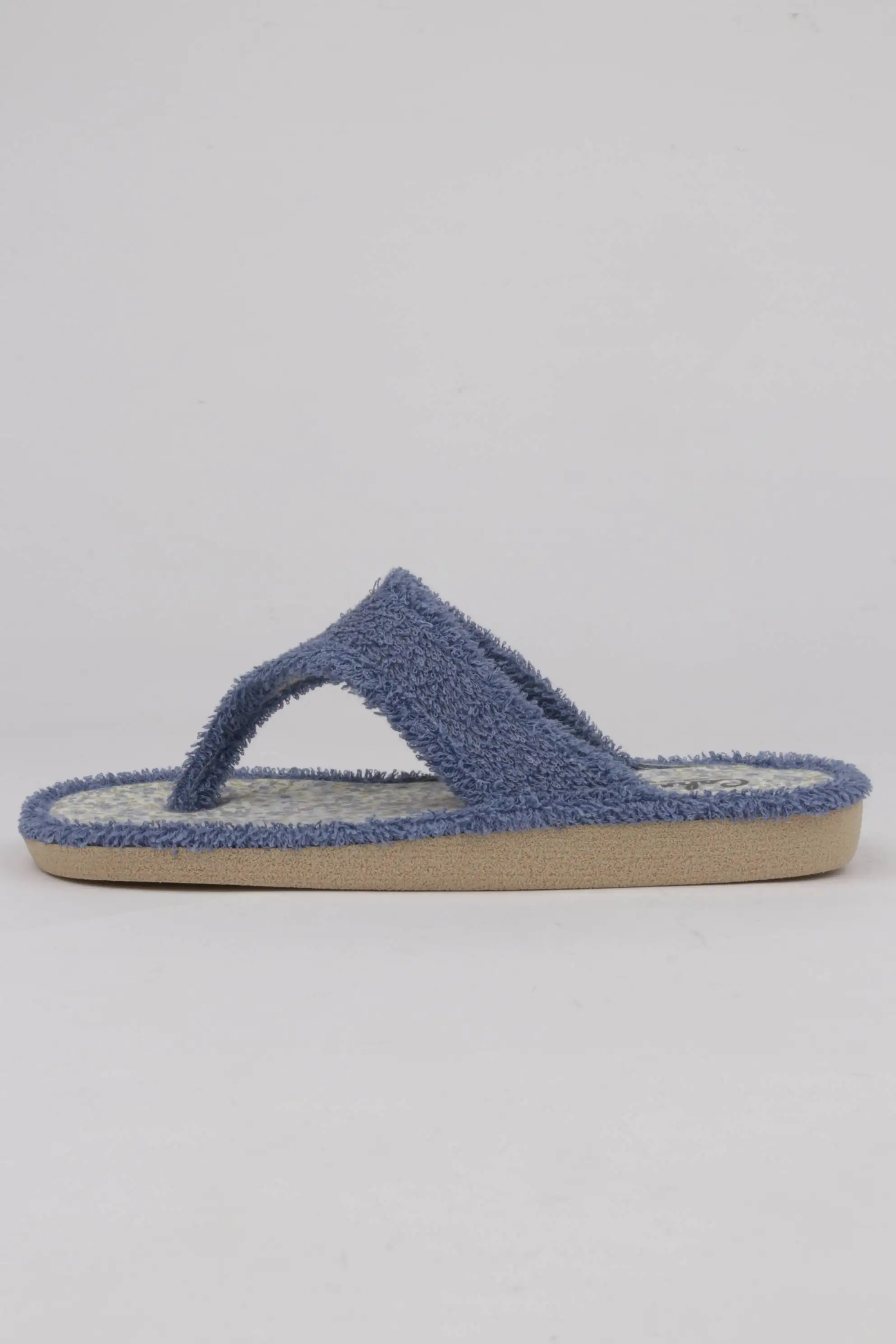 Zapatillas Chanclas Celeste Plantilla Detalle Flores