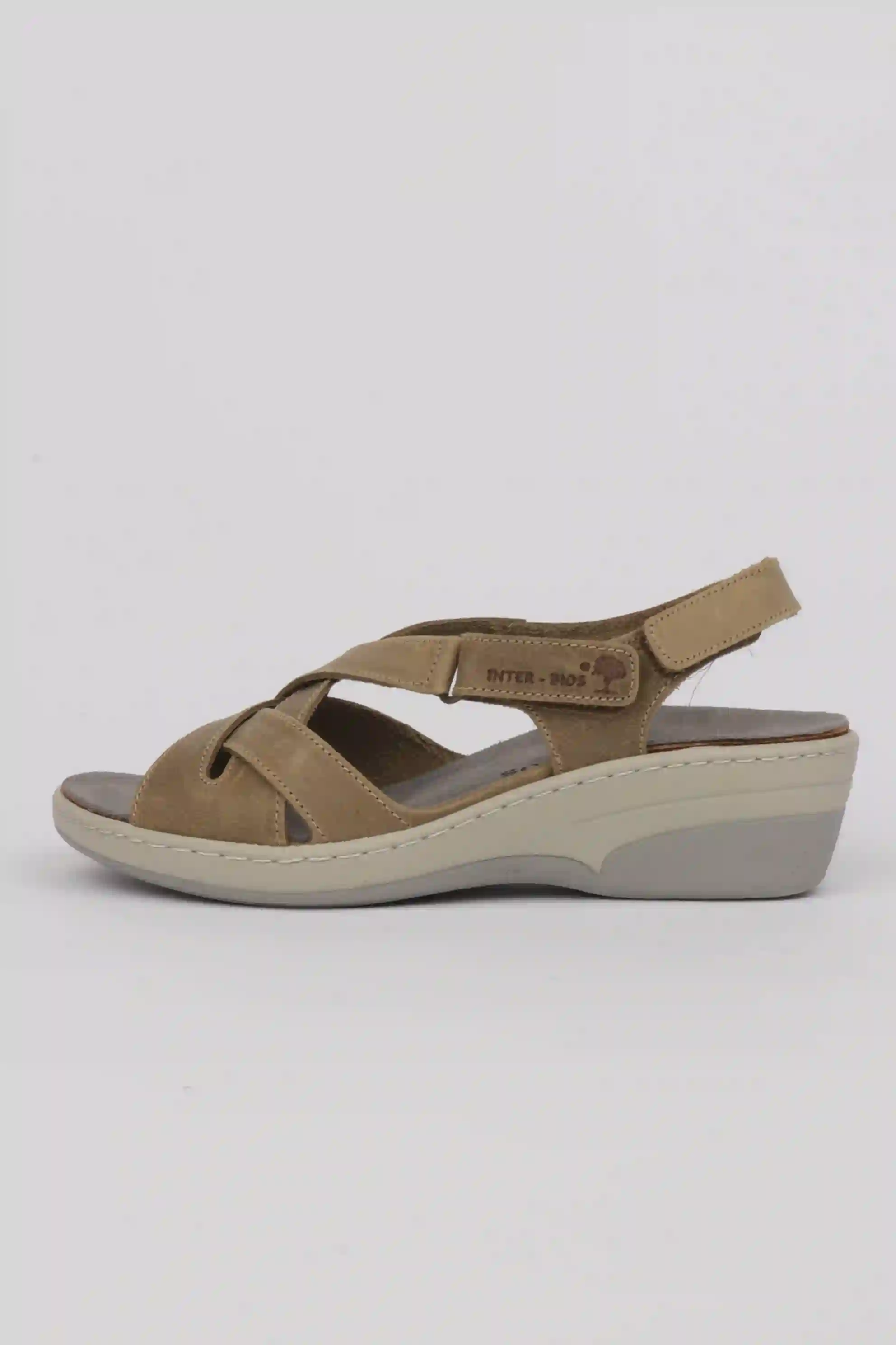 Interbios sandalias color kaki plantillas extraíbles