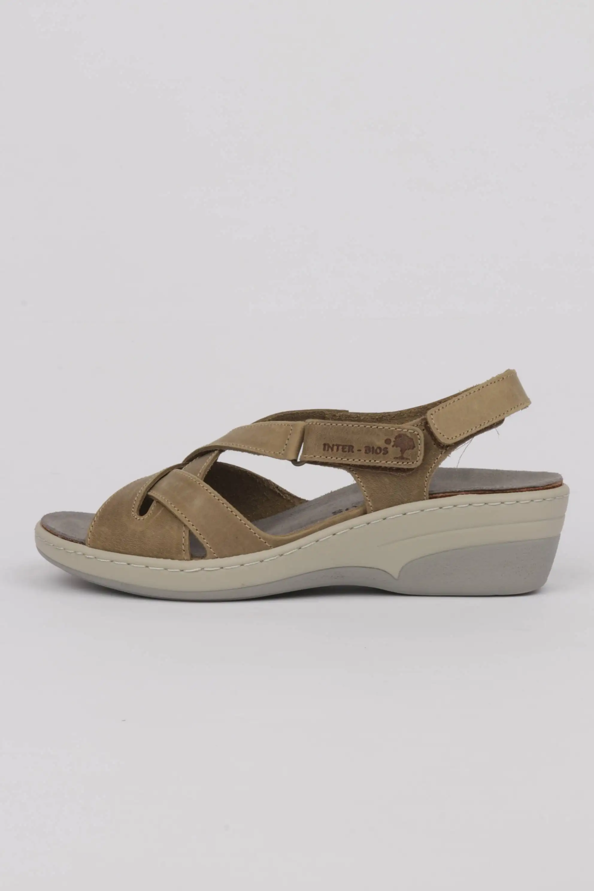 Interbios sandalias color kaki plantillas extraíbles
