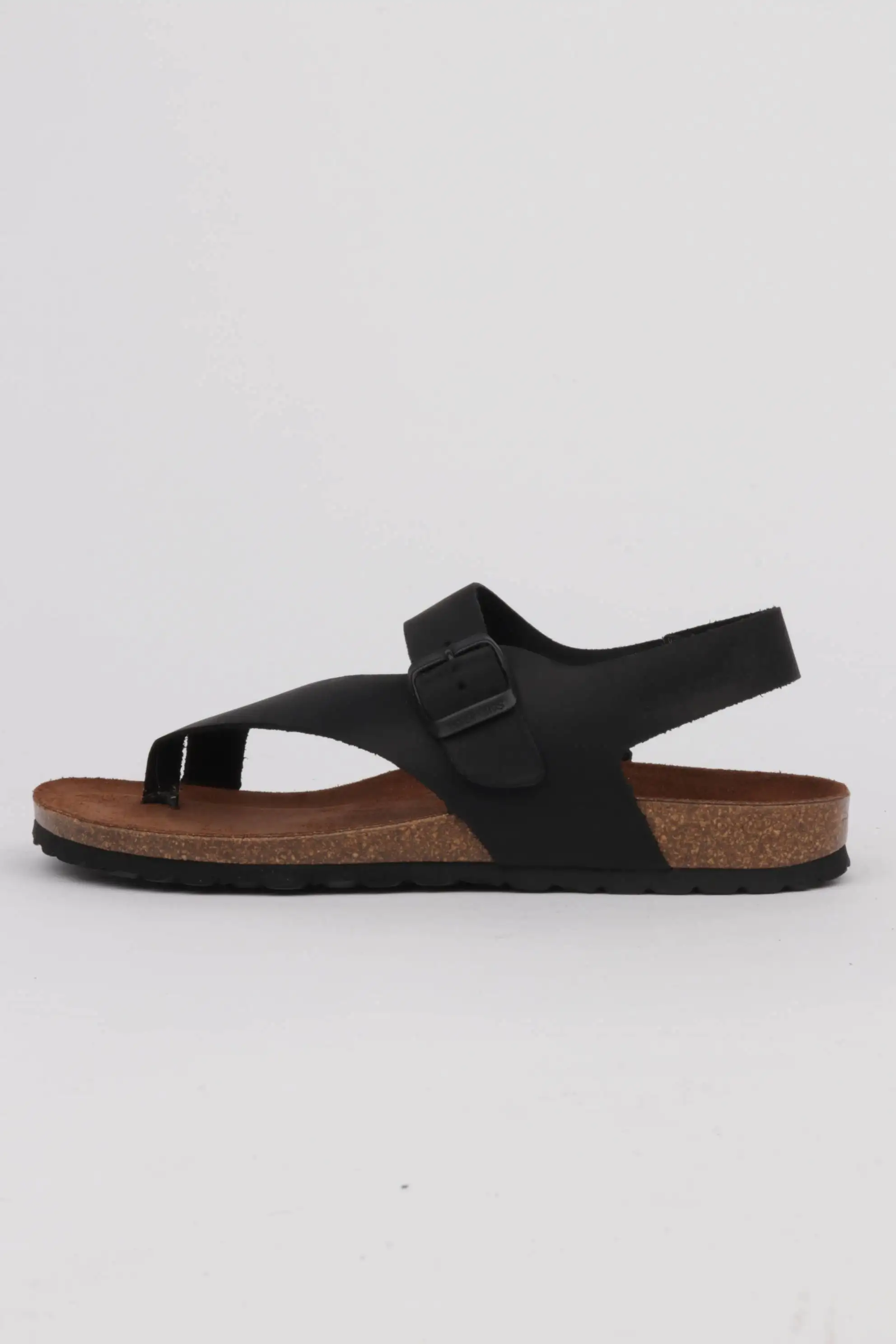 Sandalias negras interbios de hebilla regulable