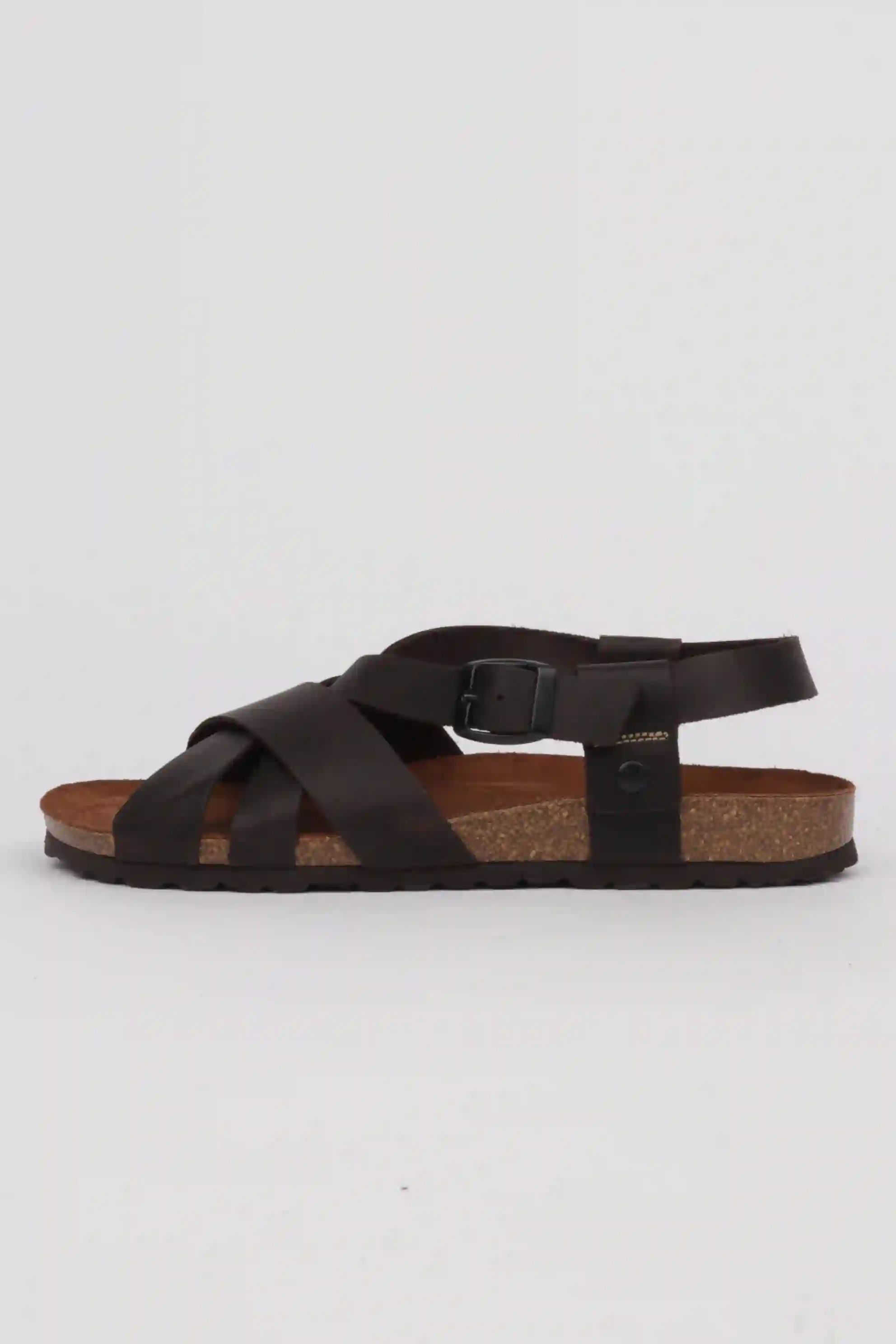Sandalias Interbios Hombre Tiras Cruzadas Color Marrón