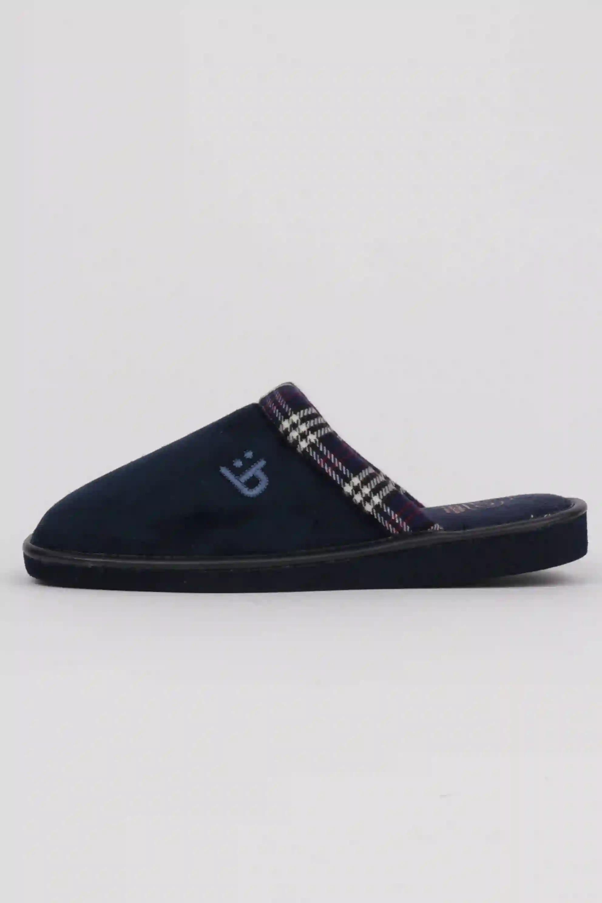Zapatillas de Estar en Casa Hombre Azul Marino Detalle