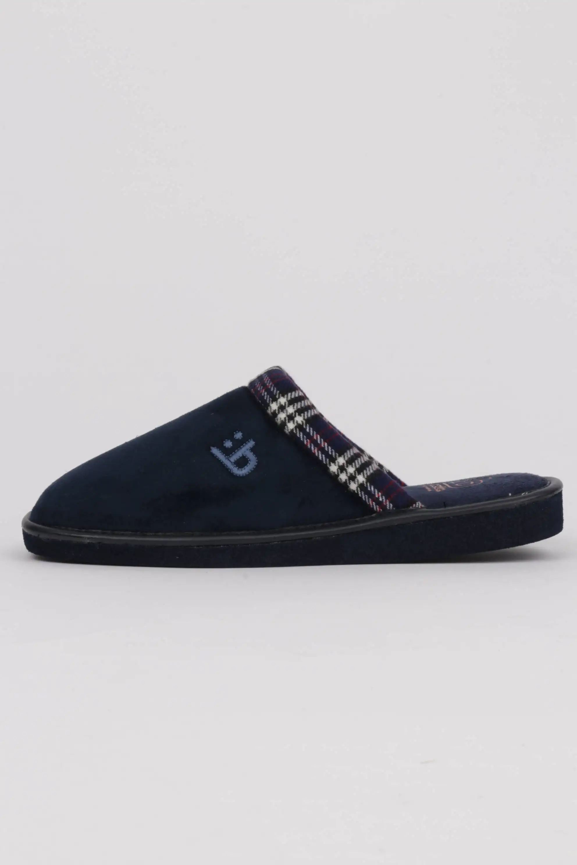 Zapatillas de Estar en Casa Hombre Azul Marino Detalle