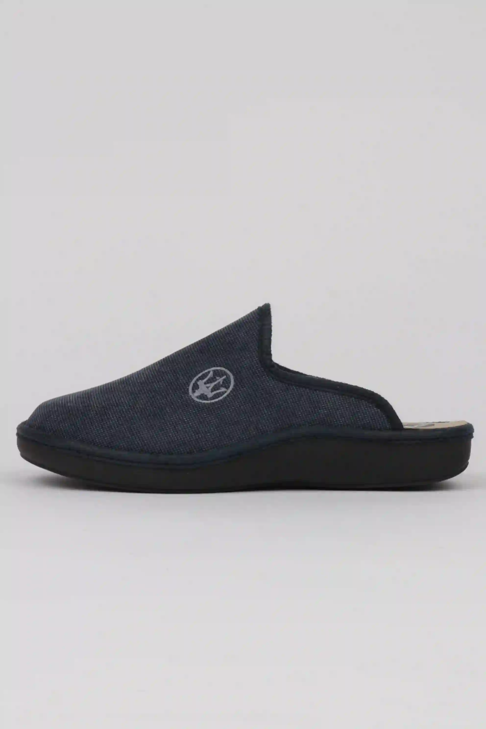 Zapatillas Casa Hombre Azul Marino Bordado Tridente