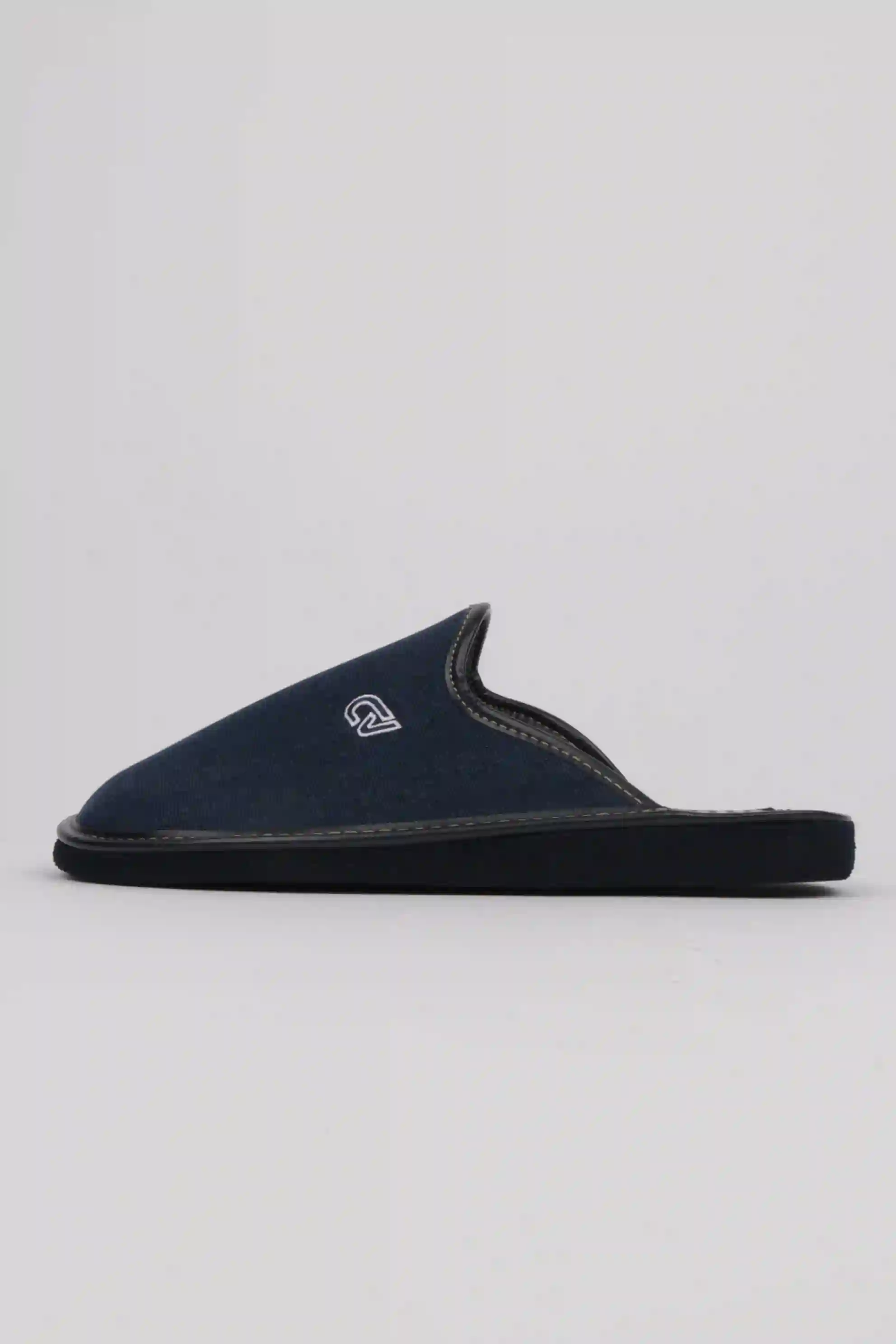 Zapatillas Casa Hombre Puntera Cerrada Loneta Azul