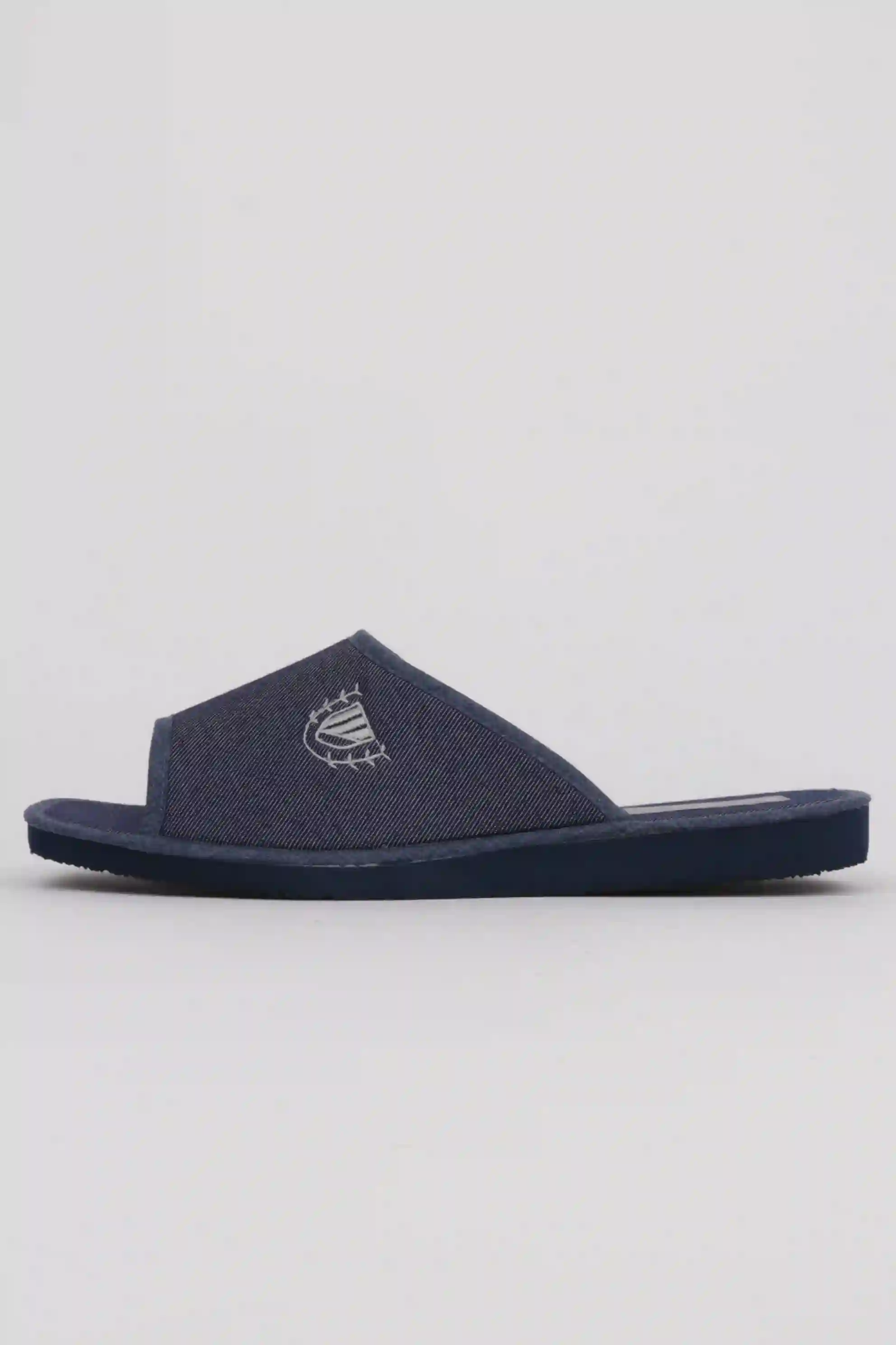 Zapatillas de Casa para Hombre Lona Azul Abitas Punta